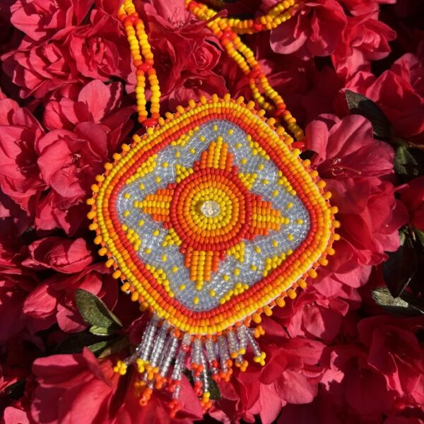 Sun/Star Burst Medallion w/ Fringe
